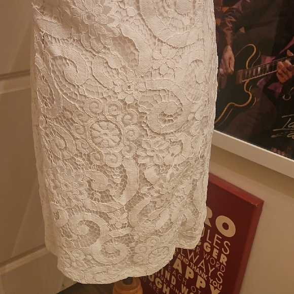 Nanette Lepore White Lace Sleeveless Blazer - Picture 8 of 11